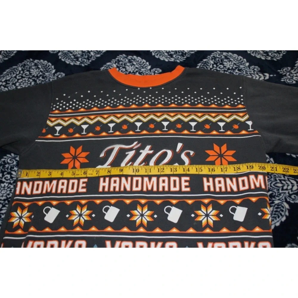 Tito's Handmade Vodka Ugly Christmas Sweater Sweatshirt Mens SMALL - Liqour